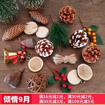 Forest baby set pine cone Christmas pine ball ACORN jewelry kindergarten handmade props decoration diy home