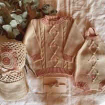 Spot Division Marwarm Hall Wildwawa Embroidered Flowers Sweater Back With Pants Hat Hair Accessories Children Rose 88