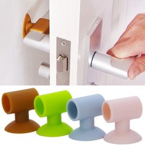 Door handle anti-collision pad silent household door suction silicone non-perforated door rear suction cup anti-collision door lock buffer artifact