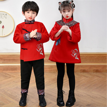 New Years Day Childrens Hei Gyeongs performance to serve Chinas windy year to girls kindergarten dance for primary school childrens choral costumes