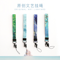 Yunmu Grocery Original hipster Art Mobile Lanyard Wrist Rope Bag Key Hand Rope Bag