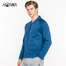 HONMA new golf mens jacket stand collar flashing silver letter simple three-dimensional pattern has shape