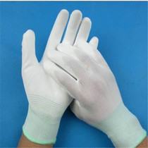 Cant put it down PU wear-resistant finger-coated rubber-coated nylon yarn anti-static dust-free electronic labor insurance breathable gloves