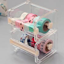 ZAA Miscellaneous AH and paper tape cutting machine desktop tape storage box acrylic creative hand account tape seat