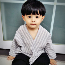 Baby Little Monk Clothing Childrens Ancient Cotton Linen Pullover Boys and Girls Clothes Spring and Autumn Thin Costumes