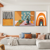 Nordic style living room decorative painting ins Wind warm hipster mural modern simple sofa background wall hanging painting