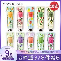 (10pcs)Floral hand cream Hydrating moisturizing moisturizing anti-chapping autumn and winter hand mask for women and mens hand set
