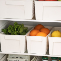 Japanese refrigerator storage basket kitchen debris snacks basket toy finishing basket cabinet desktop rectangular storage box