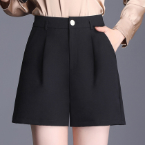 2022 Summer new suit shorts female outside wearing thin large size 50% pants white A character wide-legged spring and autumn pants