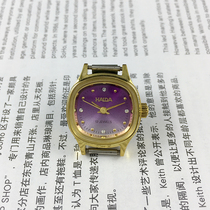 The original inventory Haida brand square yellow shell purple face Ms. mechanical diameter of 23mm sent strap 1