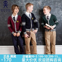 Eaton Gide school uniform cardigan British college childrens clothing boys and girls cotton cardigan student sweater 13m017
