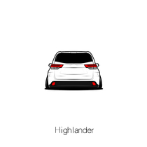 Suitable for Toyota Highlander low party car scratch model sticker car friend meeting personalized car sticker custom HF Silhouette