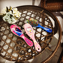 Cute cartoon KT curly hair comb color anti-static hair care girl long hair comb anti-knotting comb massage airbag comb
