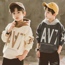 Boys sweatshirt 2021 New autumn and winter clothing children thickened with velvety blouses CUHK childrens clothing The Korean version of the Korean version