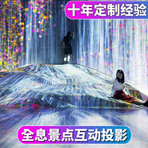 Holographic immersive projection 5D naked eye 3D material source production table interactive restaurant hotel banquet hall wall bar ktv full room panoramic space engineering equipment head shadow suspension attraction