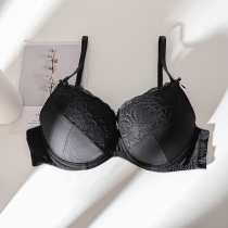 European and American single thick cup upper bracket gathered large size large cup bra two-breasted small chest large underwear female 80D 85D