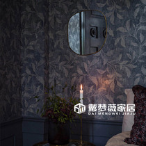 Swedish original imported wallpaper Nordic American light luxury plant leaves living room bedroom porch background Villa wallpaper