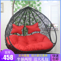 Hanging basket rattan chair Net red floor indoor household lazy rocking chair Balcony hanging orchid Outdoor cradle chair Swing hanging chair