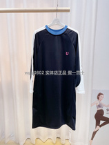 Pregnancy color 21 spring new foreign style neckline contrast black and white stitching terry cotton collar pregnant woman sweater skirt