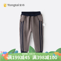 Tongtai plus velvet thick warm pants 1-4 years old boys and girls baby autumn and winter velvet sports trousers warm single pants