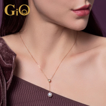 GiO jewelry Japan Akoya sea water pearl necklace adjustable 18K gold choker sweater chain pendant single