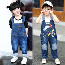 Baby overalls 1 year old spring autumn summer thin long pants 2 boys 3 girls baby cover pants trendy childrens jeans