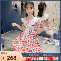 Girls dress Summer 2022 new Korean version Childrens dress foreign air girl thin princess dress CUHK Girl skirt