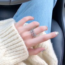 S925 sterling silver when the ring female temperament Bai Fumei light luxury trampoline transfer smart index finger ring tide
