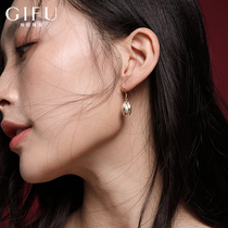 High-grade sense earrings sterling silver pearl earrings earrings earrings femininity long French retro port wind 2021 new trend