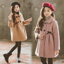Girls  wool coat foreign style 10 ten 11 Middle and large childrens autumn clothing 12 Little girl top 13 Childrens coat 14 years old