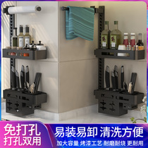 New breaking news Kitchen special rotary shelf put soy sauce vinegar bottle storage corner wall small apartment storage artifact