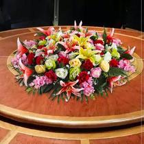 Round table business Table Table table flower simulation flower table desk negotiation table banquet accessories