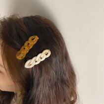 Korean hair accessories design sense chic wind pearl hairpin BAO WEN bangs clip hairpin combination bangs clip side clip