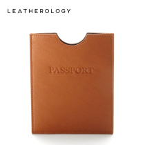 Leatherology leather simple passport holder Custom lawyer card storage bag Thin document bag Passport protection case