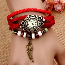 New watch female students simple winding retro bracelet watch fashion trend male students leisure atmosphere stone
