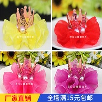 6 1 children's dance performance headdress headdress three-dimensional crown hairpin princess baby hairpin little girl hair accessories