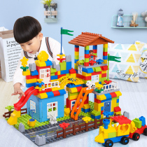 Building blocks City Big particles 6 Assembly 8 Girls 1 boys 3 Childrens toys 4 Puzzle 2-year-old series Compatible with LEGO