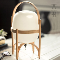 Not ugly design Nordic modern minimalist creative lamp solid wood art Japanese table lamp living room study bedroom bedside lamp