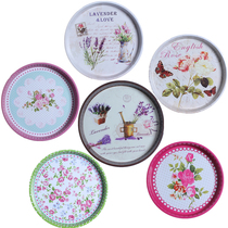 Desktop Decorative Fruit Pan Snacks Count Hearts Disc Trim Pan Sheet Iron Plate Ultra Large Iron Disc Tray British disc