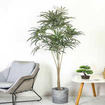 Peacock simulation tree potted fake tree large green plant interior decoration living room clothing shop window floor-to-ceiling