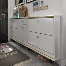 New Chinese multi-function multi-layer solid wood vertical shoe cabinet ultra-thin door cabinet locker mask cabinet formulated