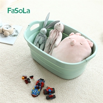 Japan 23L multi-functional new rectangular childrens bath basin Silicone laundry basin folding basin