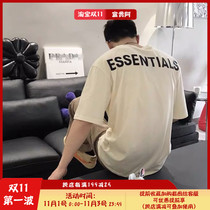 FOG FEAR OF GOD double line ESSENTIALS letter reflective high street loose short sleeve T-shirt men summer