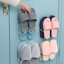 Bathroom slipper rack Wall-mounted non-perforated toilet rack Bathroom storage rack Drain shoe rack Small shoe rack