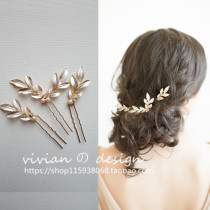 Vivian design European Korean bridal retro headdress hairpin combination J2