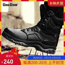 Special forces combat boots Mens tactical boots High-top combat boots Womens real leather breathable puncture-proof spring and Autumn mountaineering boots Desert boots