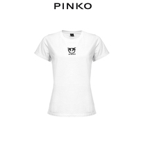 PINKO women bird logo print T-shirt top 1G14XBY651