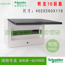 Schneider day Longming dress transparent door strong electric box 16-bit loop Ming assembly electric box low pressure lighting box TLM16T