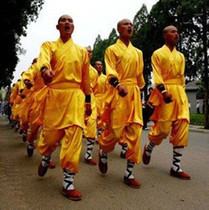 Monk clothes worn by adults at the annual meeting of Shaolin Temple