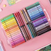 Del watercolor pen set kindergarten children can be washed and safe color Primary School students thick head 24 colors 12 brushes 36 color installation art special water-based children painting color pen painting color painting painting